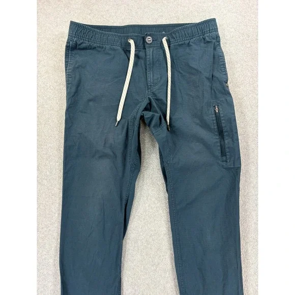Vuori Ripstop Climbing Hiking Organic Cotton Pants (Men's Large) Blue